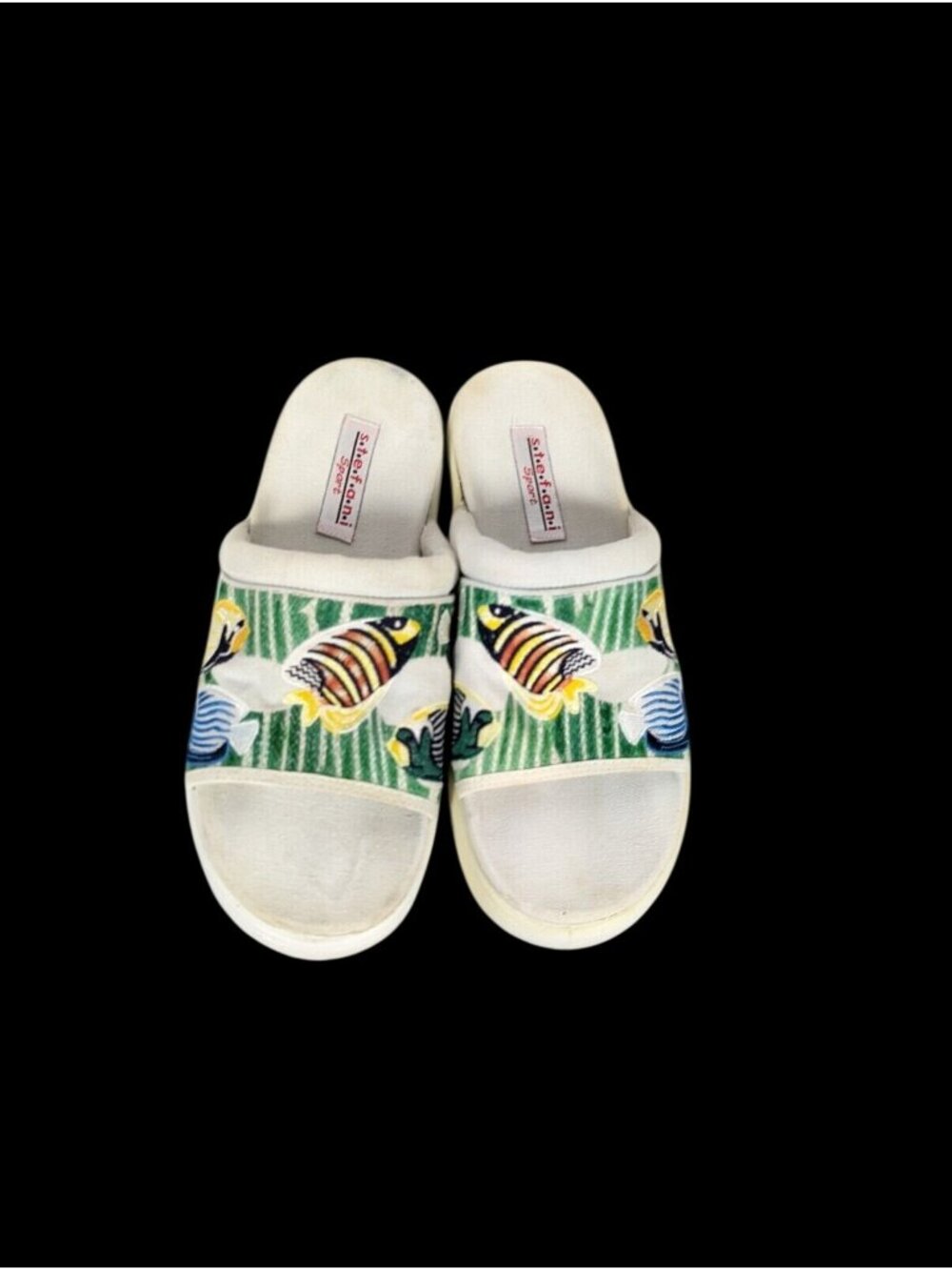 Stefani Sports Womens Sandal Embroidered Tropical Fish Resort Beach   9.5M